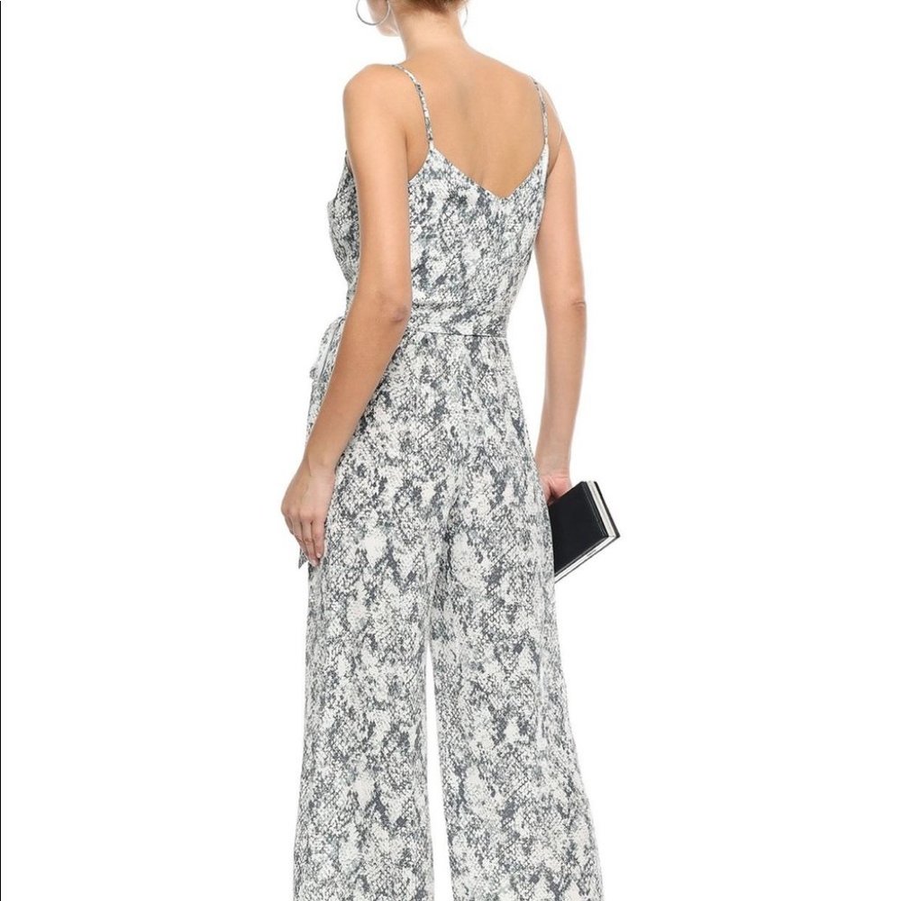 New L'agence Jaelyn Python Print Silk Jumpsuit - image 4